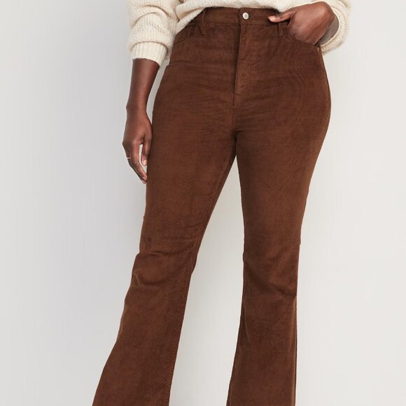 NWT Old Navy Higher High-Waisted Flare Corduroy Pants for Women - Picture 6 of 7